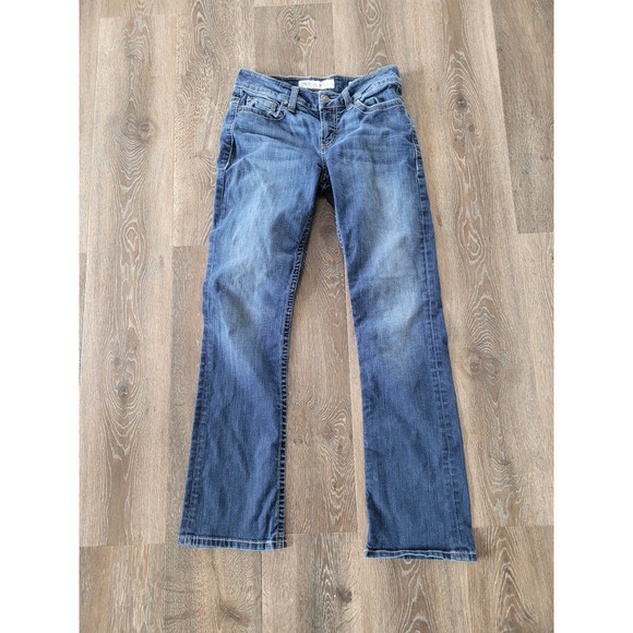 BKE Denim‎ Harper Bootcut Jeans Dark Wash Embellished Pockets Women's 28x33.5 #7 - Picture 1 of 7